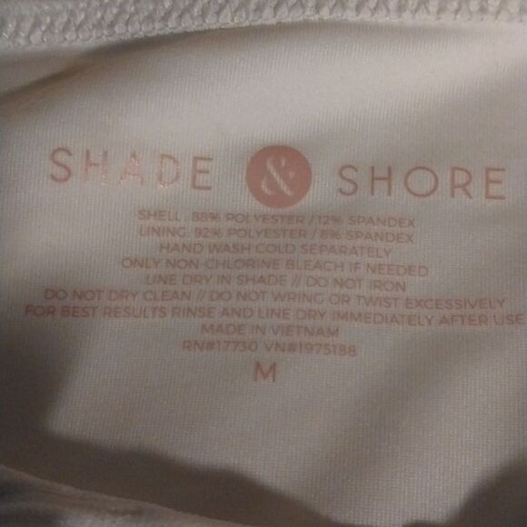 Shade & Shore Women  White Simmering  Bikini Bottoms    NWT. Size M 8-10 - Picture 3 of 11